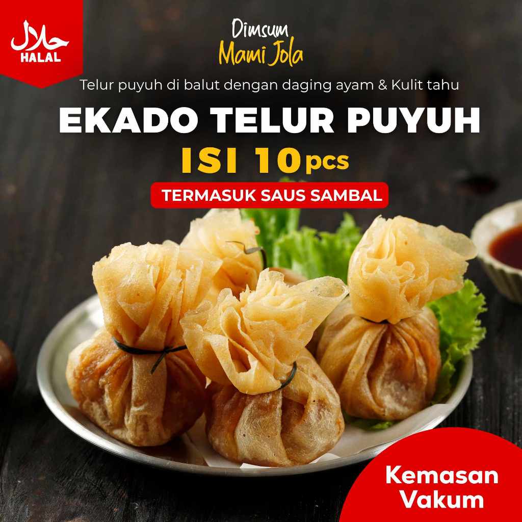 

@Palmerah Ekado Telur Puyuh isi 10 pcs (Frozen) FREE SAOS SAMBAL