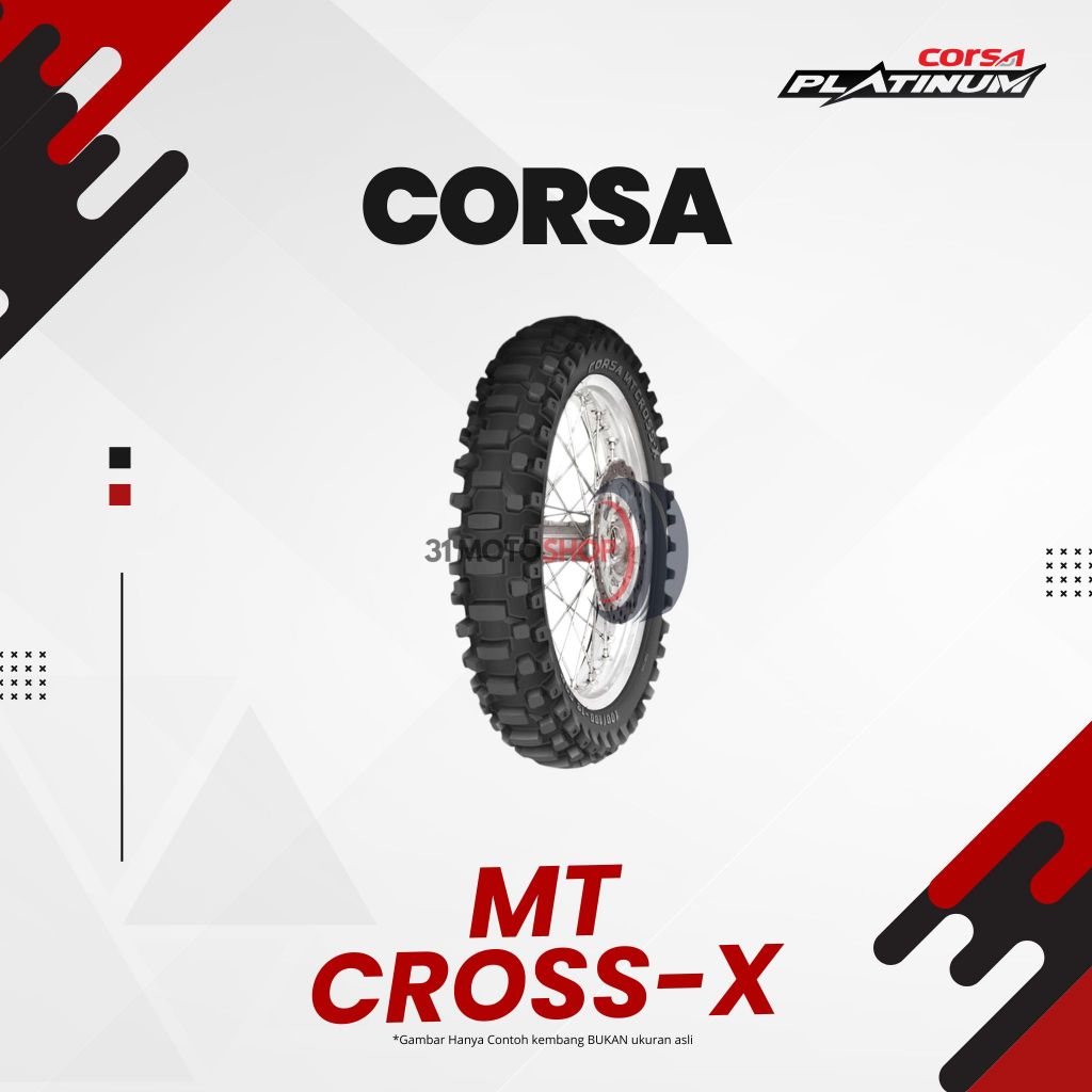 CUCI GUDANG Corsa Ban Motor Trail Non Tubeless MT Cross X 70/100 Ring 14 90/100 Ring 17