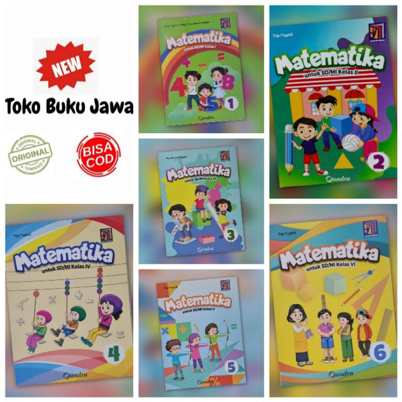 [Quadra] ORI Revisi Buku SD Matematika Kelas 1 2 3 4 5 6 Quadra Kurikulum Merdeka