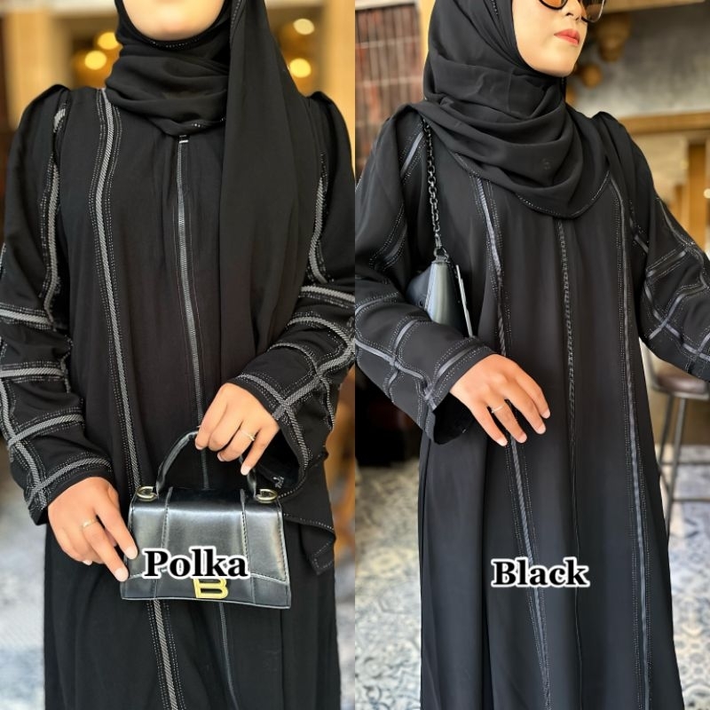 abaya Syauqiah abaya hitam abaya simple list 993
