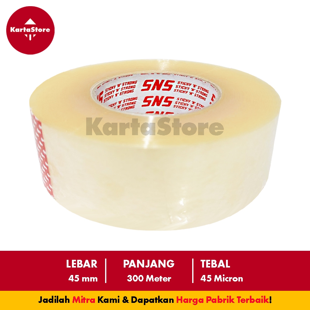 

Promo (1 Karton ) Lakban 500 Yard / 300 M x 45 Mm x 45 Mic Khusus SAMEDAY INSTANT