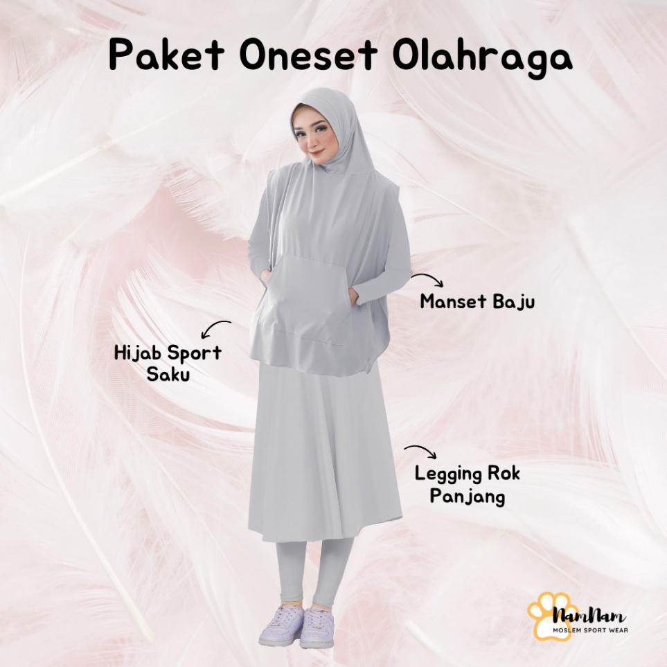 KODE H72V Paket setelan outfit olahraga muslimah hijab