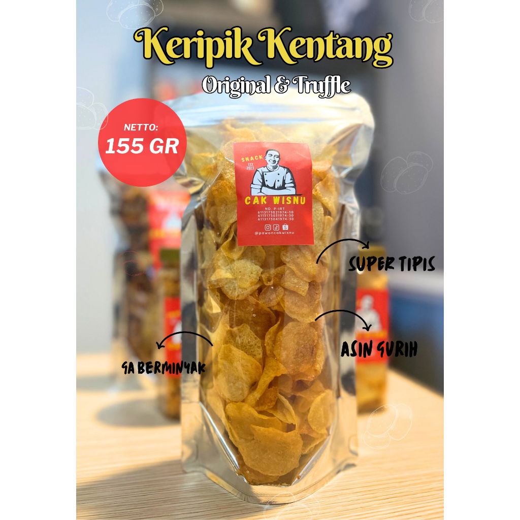 

Keripik Kentang Pouch Rasa Original dan Rasa Truffle. Snack Rasa Asin Gurih Snack Cemilan Snack Kentang Goreng Krispi Crispy Premium