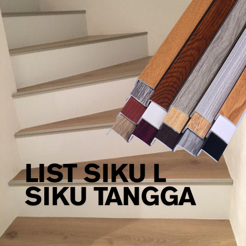 LIST WPC/LIST TANGGA PVC UK 290 CM  List Siku L PVC Step Nosing Lantai Tangga Vinyl SPC LIST WPC/LIS