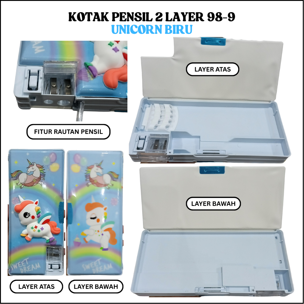 

Kotak Pensil 2 Layer Dengan Rautan Kotak Pensil Selerek Kotak Pensil DIY Anak Sekolah