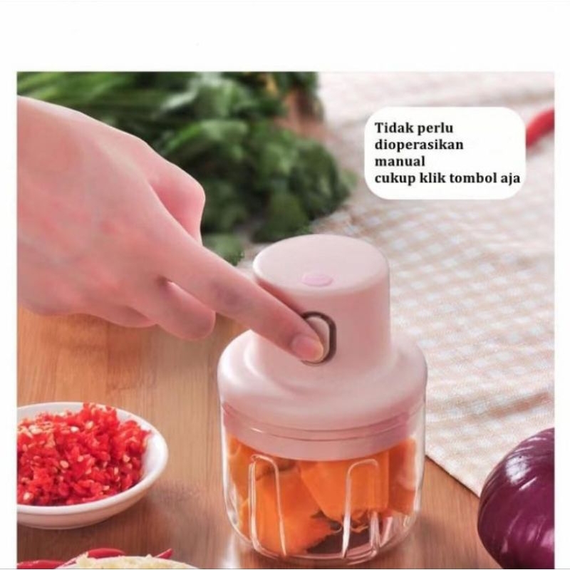 Blender Portabel Elektrik Tanpa Kabel / Mini Chopper 250ML