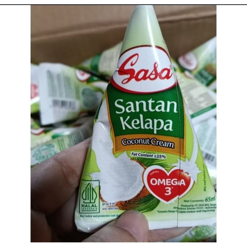 

santan kelapa coconut cream omega 3 Sasa isi 65 ml original