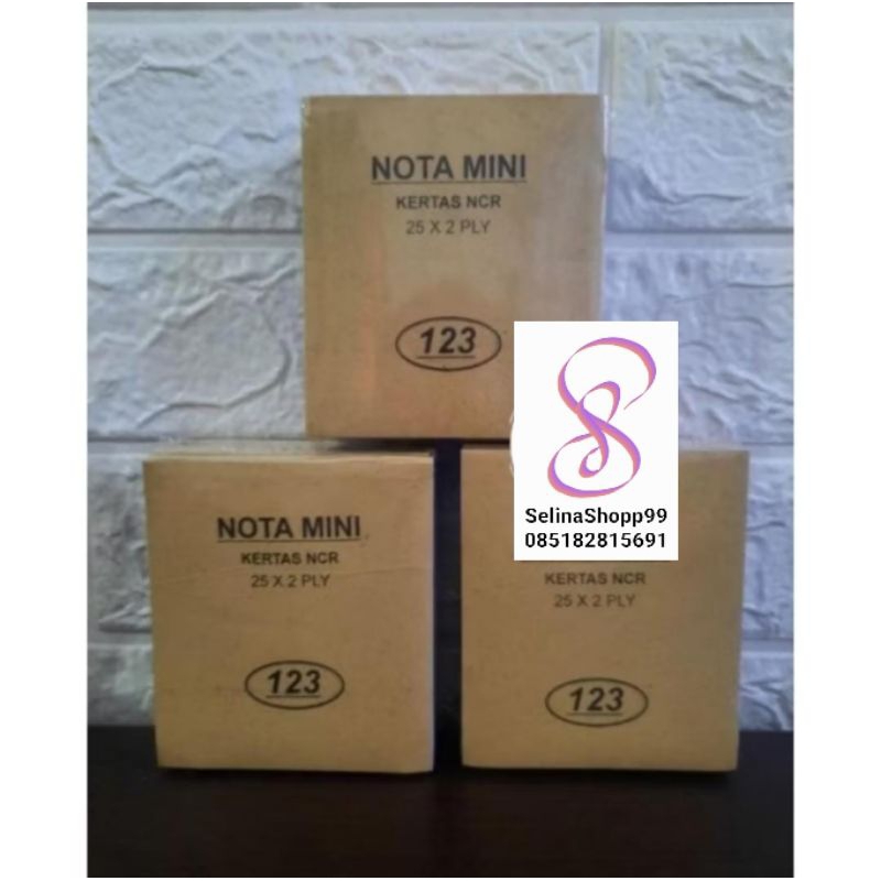 

nota mini 25x2 ply ncr uk.8cm x 10cm