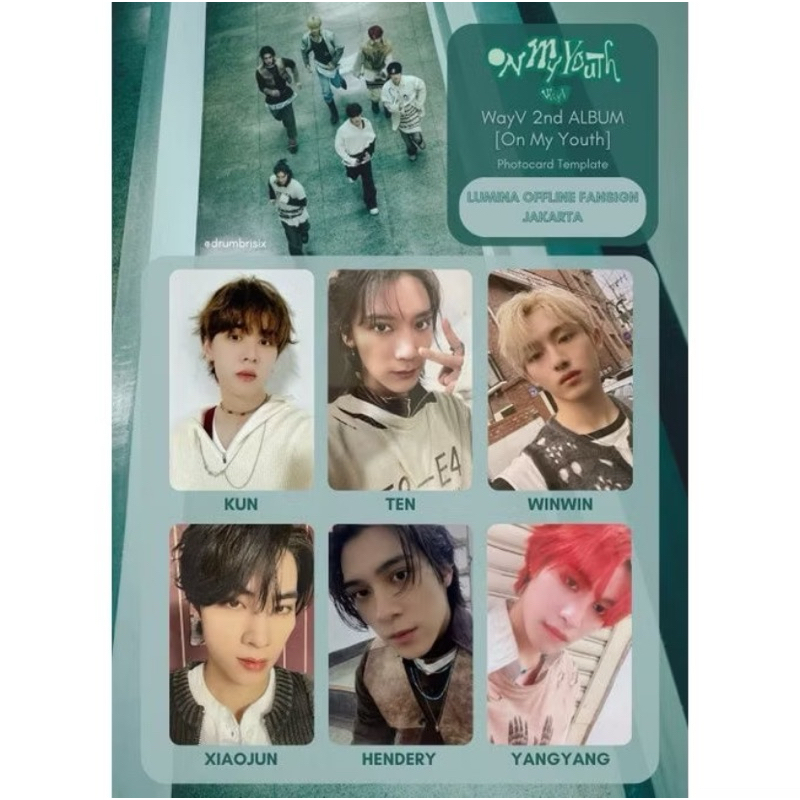PC Photocard WayV On My Youth POB Lumina Kun Ten Xiaojun Hendery Yangyang Winwin