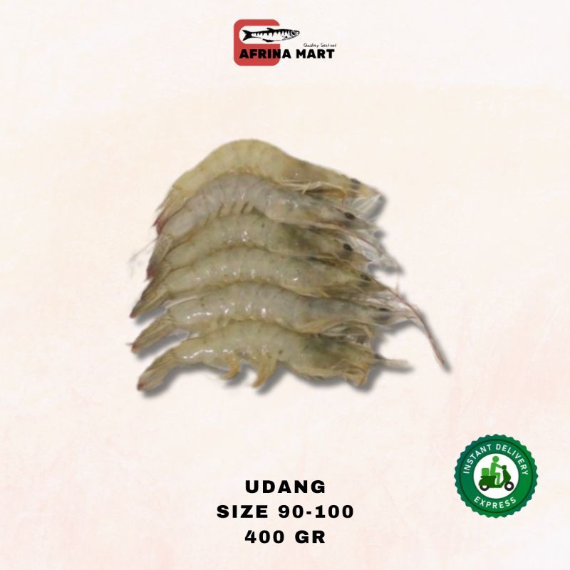 

Udang size 90-100 netto 400 gram Frozen - Kirim Instant Afrina Mart