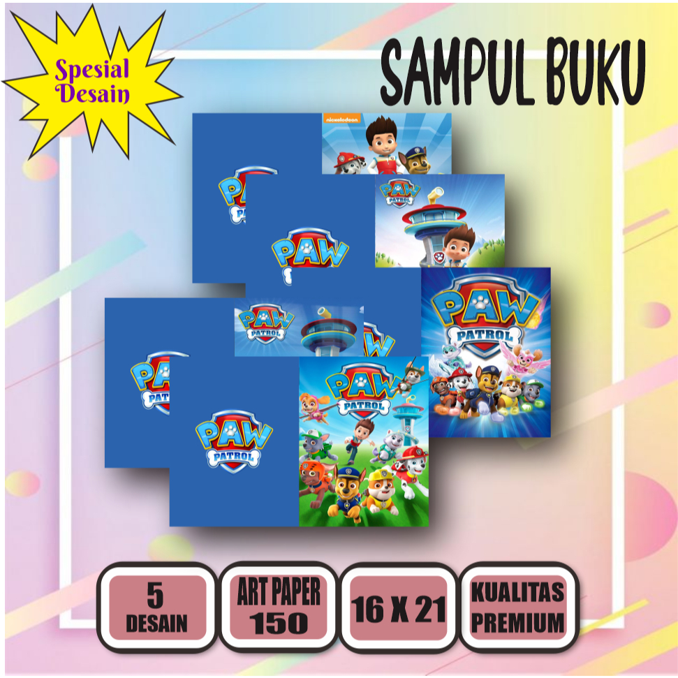 

(5pcs) SAMPUL BUKU PAW PATROL UNTUK BUKU SEKOLAH