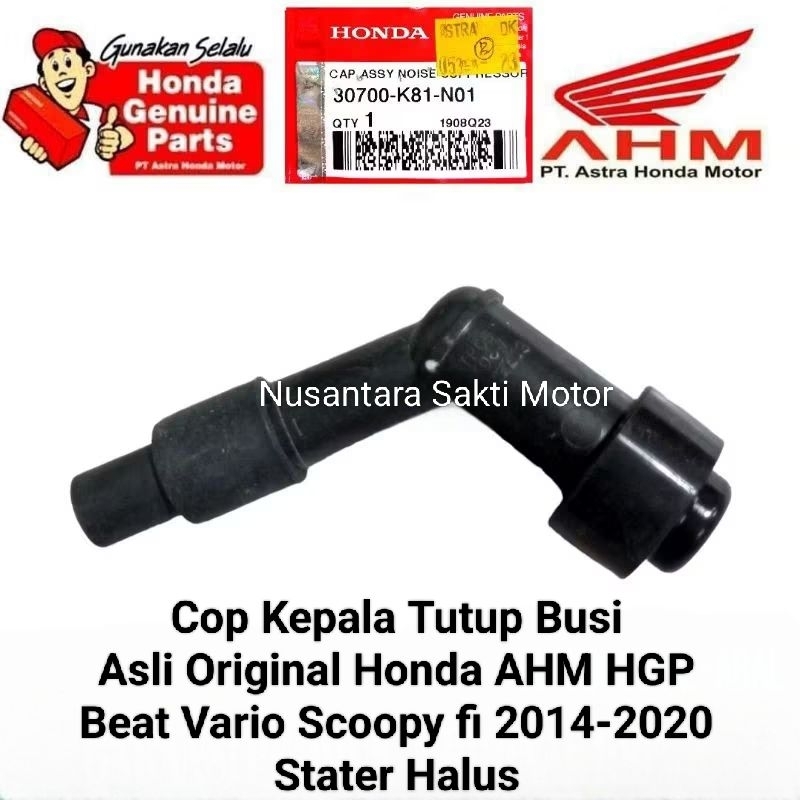 30700-k81-n01AslicOriginal Honda AHM HGP kepala cop kop cob tutup busi beat 2015 2020 Scoopy Vario 1