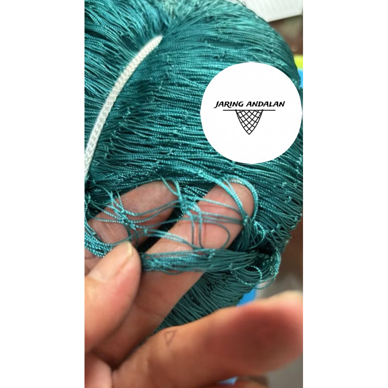 Jaring ikan pukat nilon hijau nomor benang D3 100MD x100Y CAP BLUE MARLIN BAGUS TERMURAH BERKUALITAS