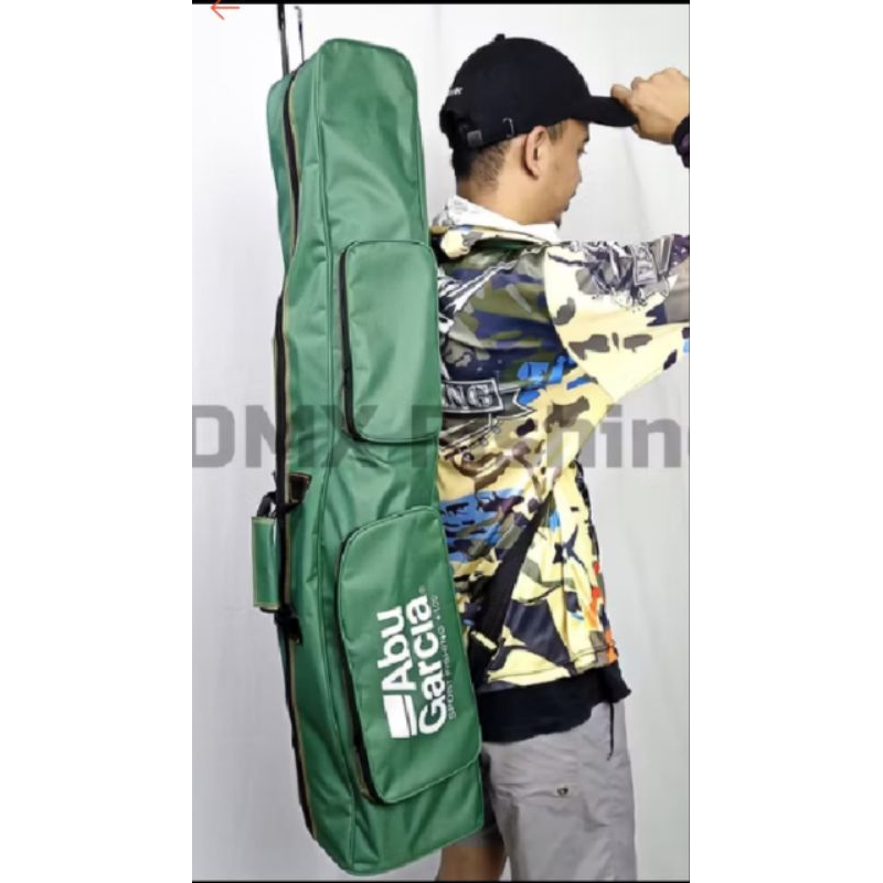 tas pancing jumbo original/ABU GARCIA 100cm/bahn tebal jahitan rapi dn kuat/anti air/muat 5-6jora