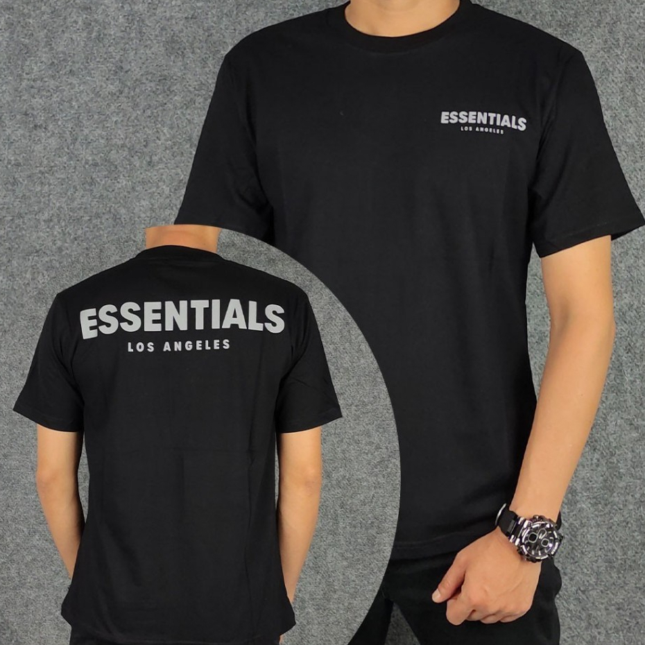 Kaos Brand Essentials Pria Wanita Lengan Pendek Premium T shirt Unisex Atasan Pria