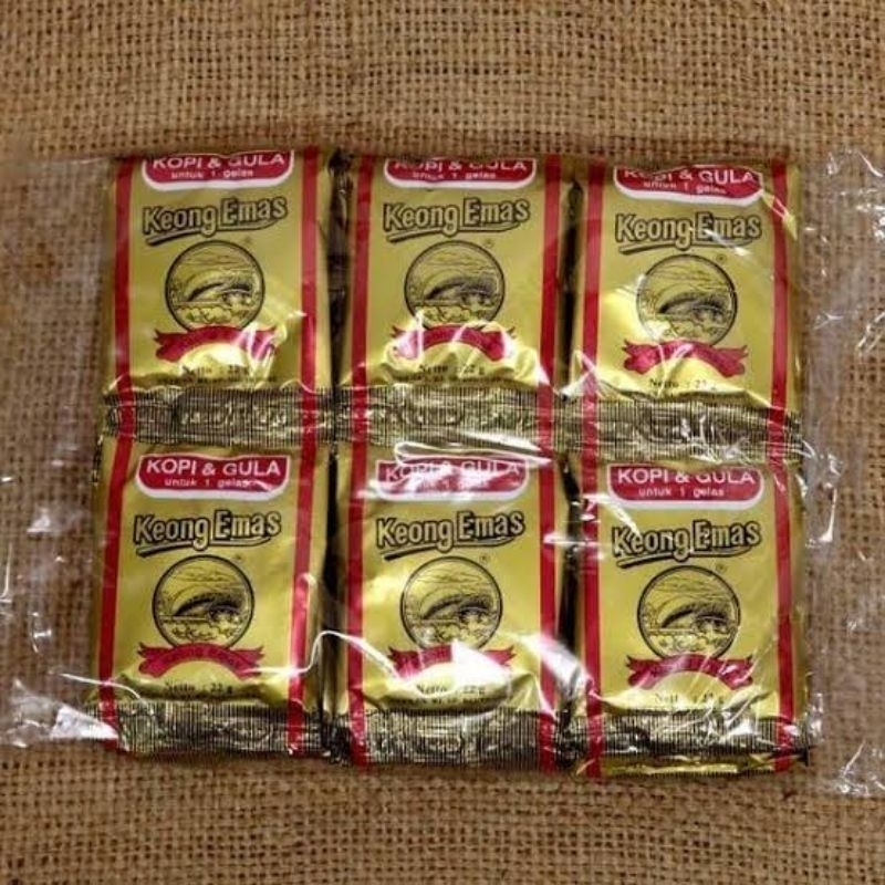 

kopi cap keong mas plus gula 1pak isi 30set