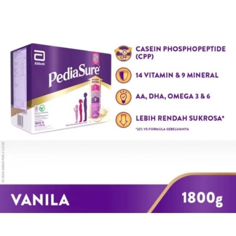 

pediasure vanila 1800gr (4x450Gr)exp 2027