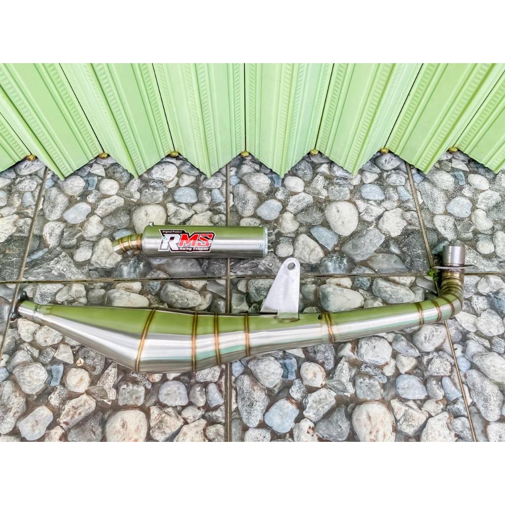 knalpot rc 100/bravo standar racing doff suara garing