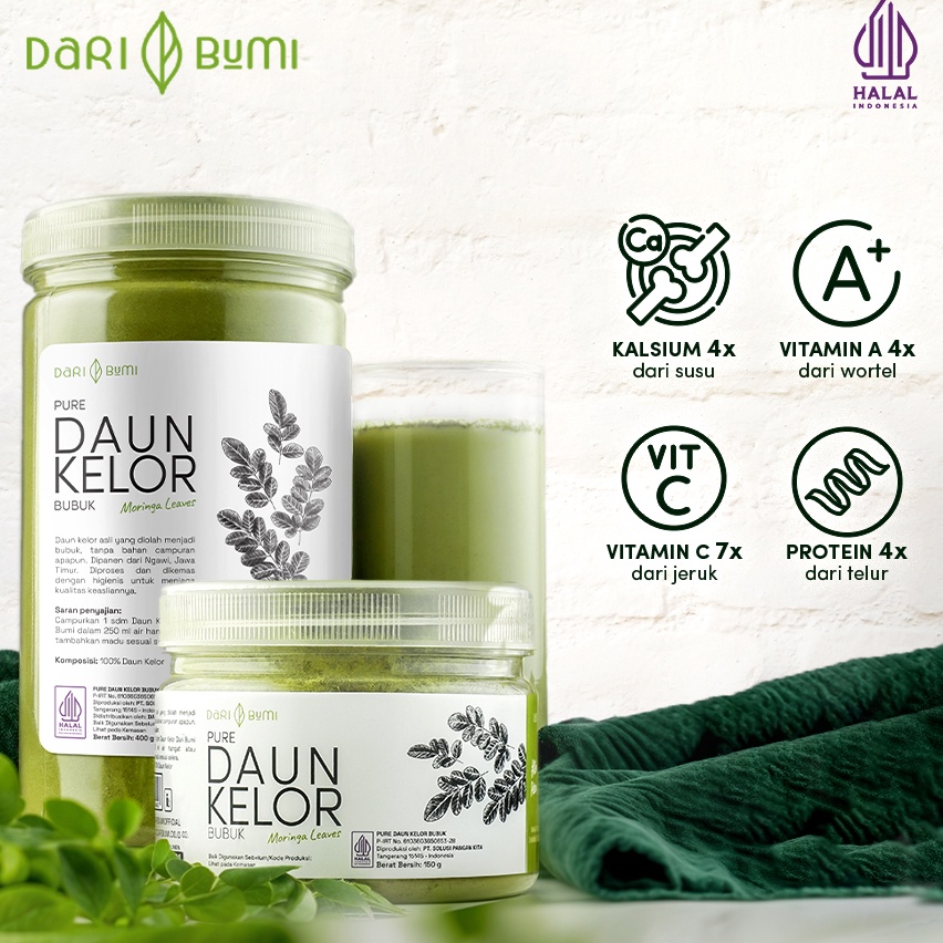 

Dari Bumi Daun Kelor Moringa Bubuk Premium Pure Organic