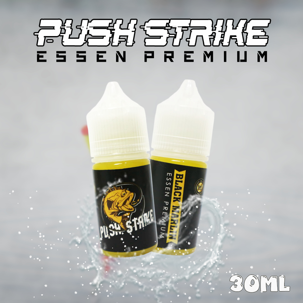 Umpan Ikan Mas Pakai Essen Black Marlin PUSH STRIKE Kemasan Baru Isi 30 Ml - Cocok Untuk Babon