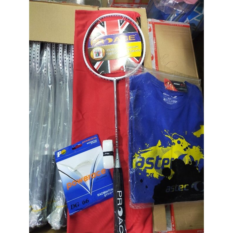 Raket Badminton Pro Ace Stroke 318 Original Full Set