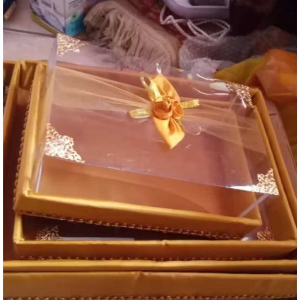 

(Khusus Kota Batam) Kotak Seserahan Pernikahan Set Lengkap Isi 4 Box Hantaran Parcel Mika Unik Kekinian