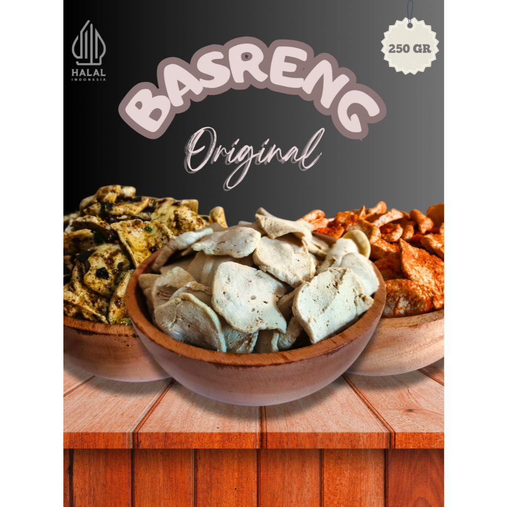 

(250 GR) Basreng Bulat Pipih Rasa Original Asin Daun Jeruk Kriuk Renyah