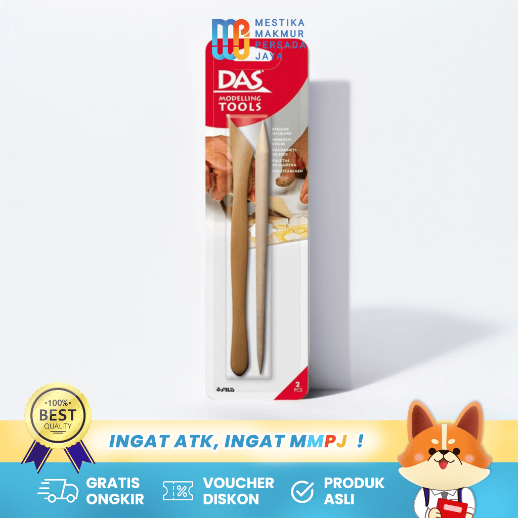 

DAS Alat Ukir Clay – Set 2 Pcs Alat Butsir Kayu untuk Tanah Liat & Polymer Clay Made in Italy 345000