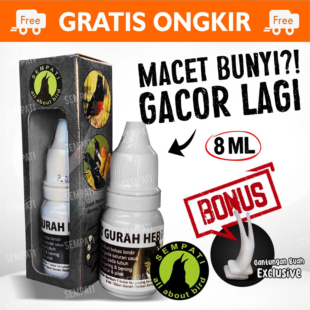 SEMPATI GURAH SEMPATI OBAT BURUNG LOVEBIRD KENARI MURAI SAKIT SUARA SERAK NAFAS PENDEK BER LENDIR FR