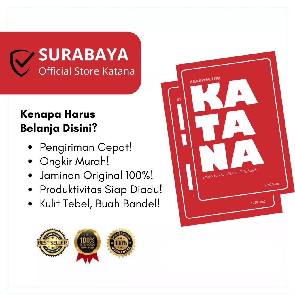 2 KATANA 1 KAOS - Benih Bibit cabe rawit cabai ori