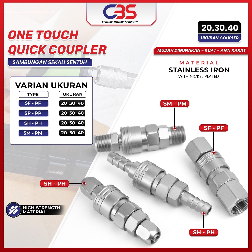 {CBS} Quick coupler / One touch coupler