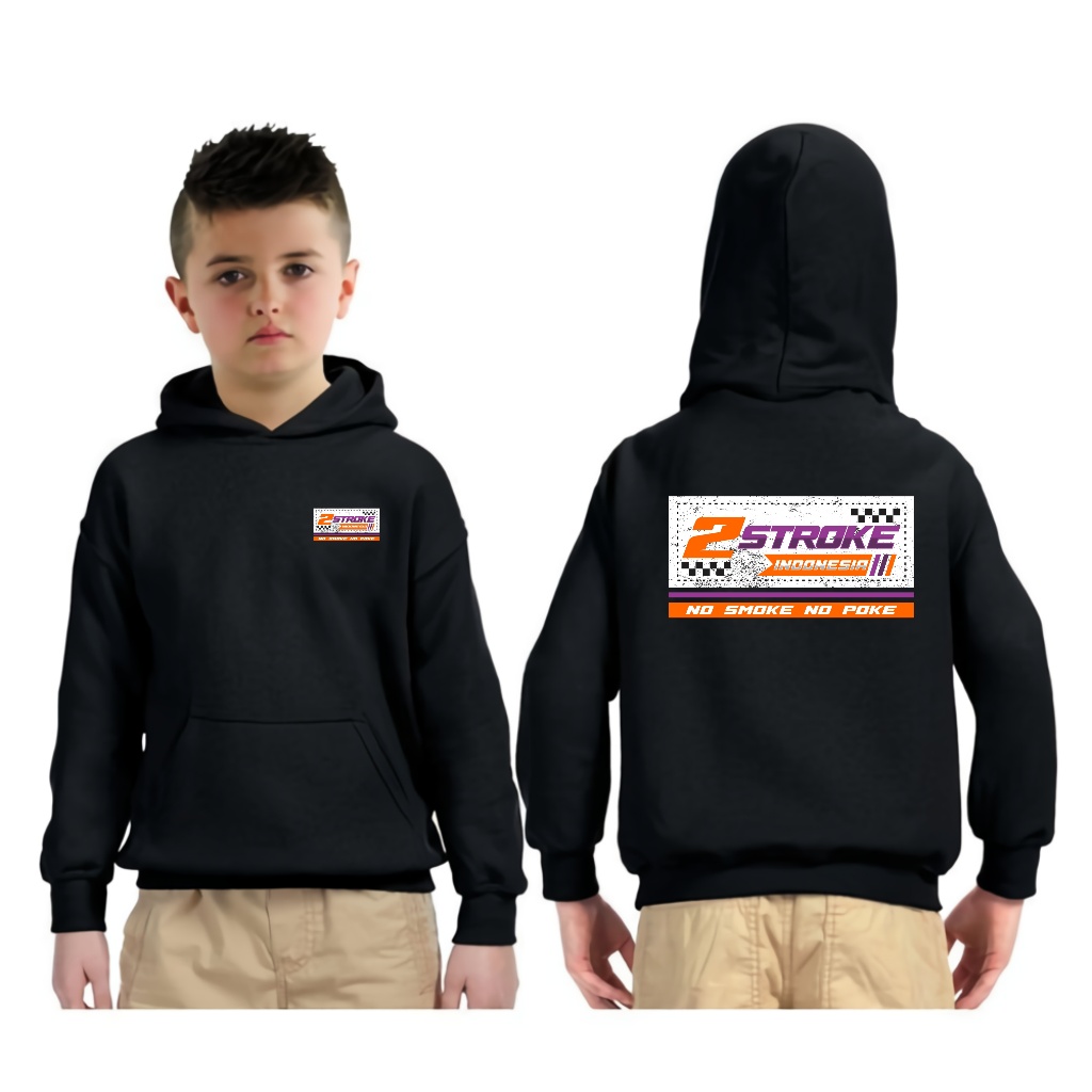 Jaket Hoodie Anak 2 Stroke Refuse Old V2 Hodie Anak Racing Two Stroke Two Tak PREMIUM