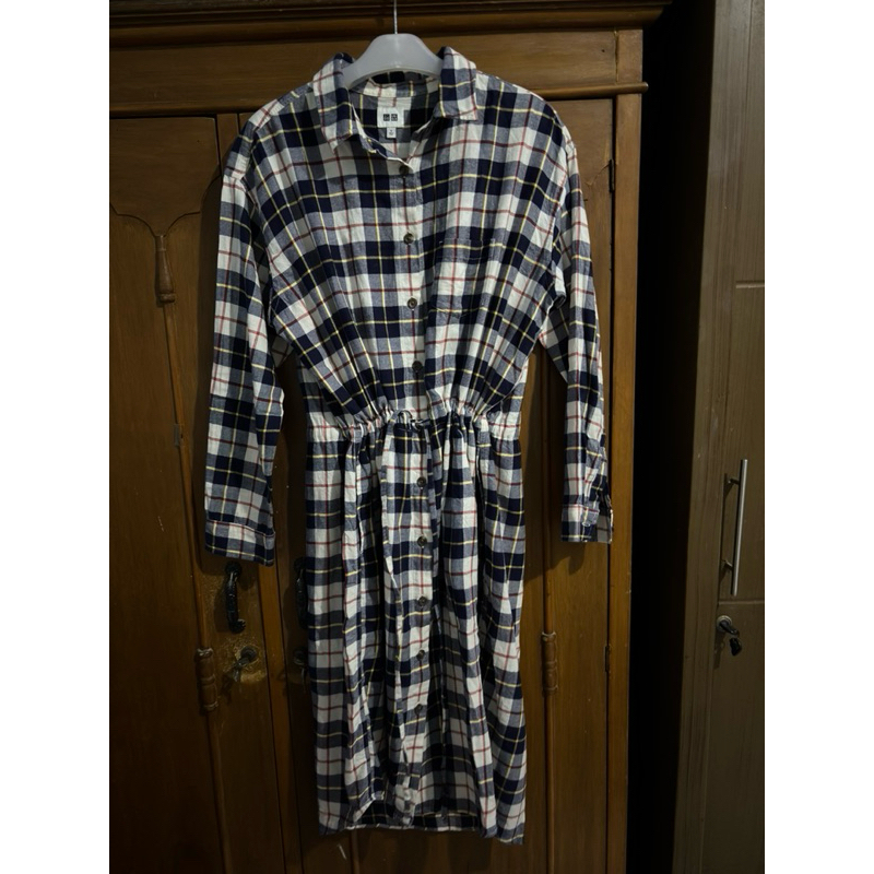 Flannel Long Sleeve Dress Uniqlo