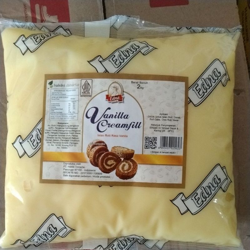 

Edna Filling Vanila 2kg Vanilla Creamfill 2kg