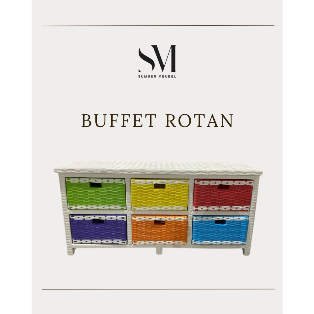 BUFFET ROTAN 6 LACI