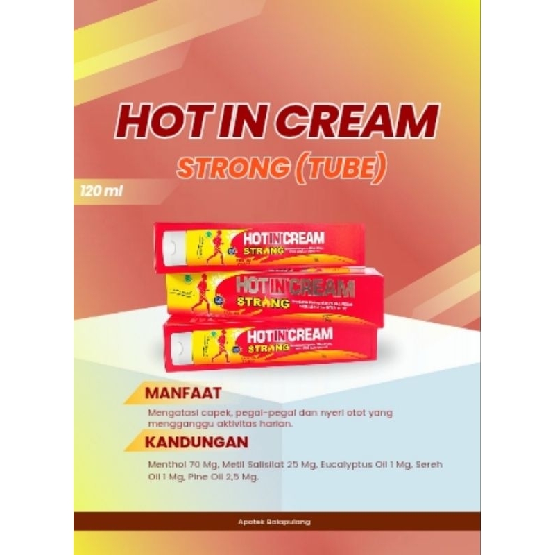 HOT IN CREAM STRONG BOTOL & TUBE @120ml