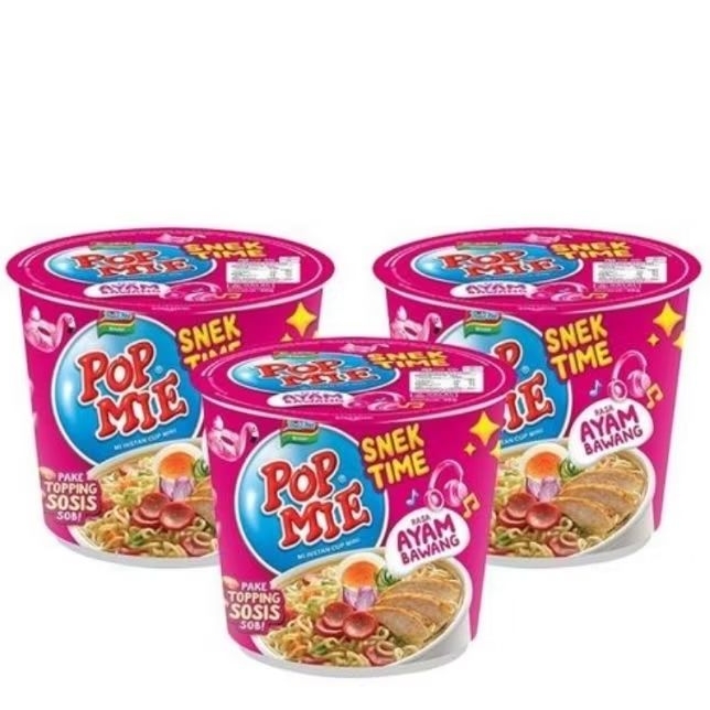 

Paket 3 Pcs - Pop Mie Mini Snek Time Rasa Ayam Bawang 40 Gram
