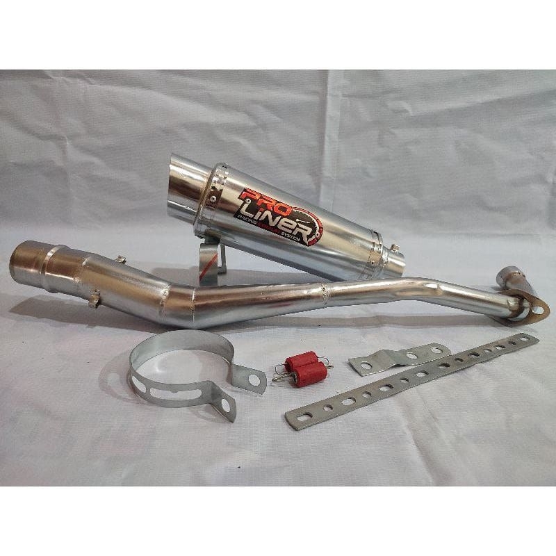 knalpot racing pro liner suara ngebass padet untuk motor supra Jupiter shogun revo