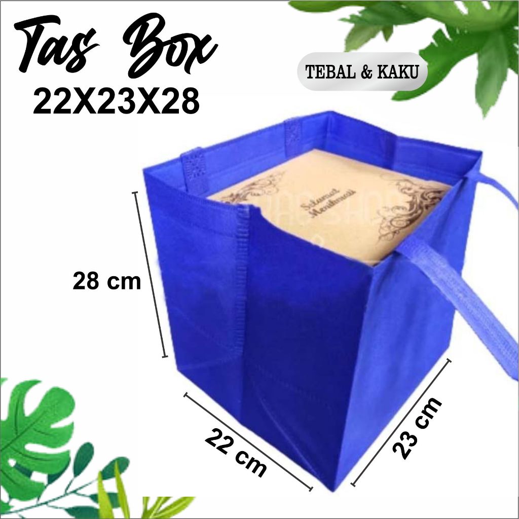 

TAS BOX 22 (3D)/TAS NASI KOTAK/TAS SPUNBOND/TAS UKURAN 22X23X28/TAS HAJATAN