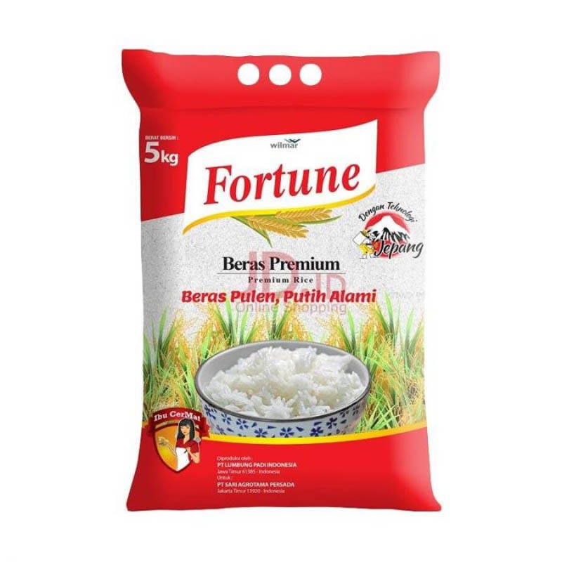 Fortune Beras Premium 5Kg / Beras Fortune 5kg x 2 Sak