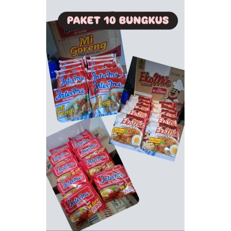 

[10 BUNGKUS] EKOMIE GORENG / INTERMI GORENG / INTERMI PEDAS