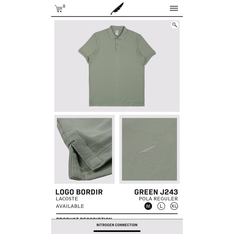 KAOS KRAH NITROGEN/T_SHIRT NITROGEN/KRAH POLO/KRAH PRIA DEWASA/KRAH IMPORT