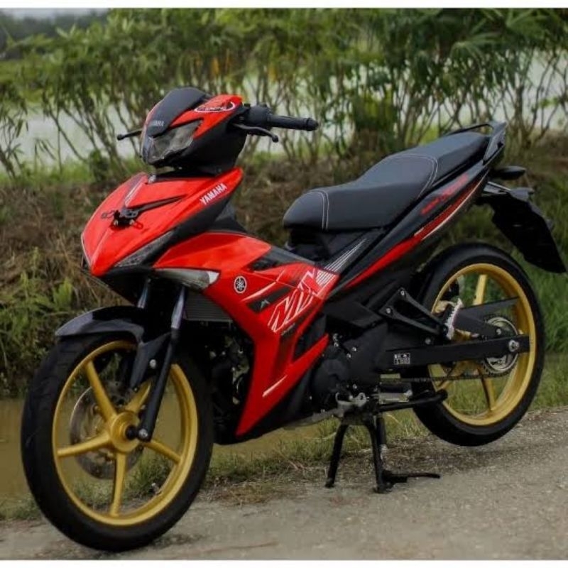 Striping Yamaha MX King 2023 Merah Hitam Sticker Lis decal Standar original Yamaha Jupiter MX king M