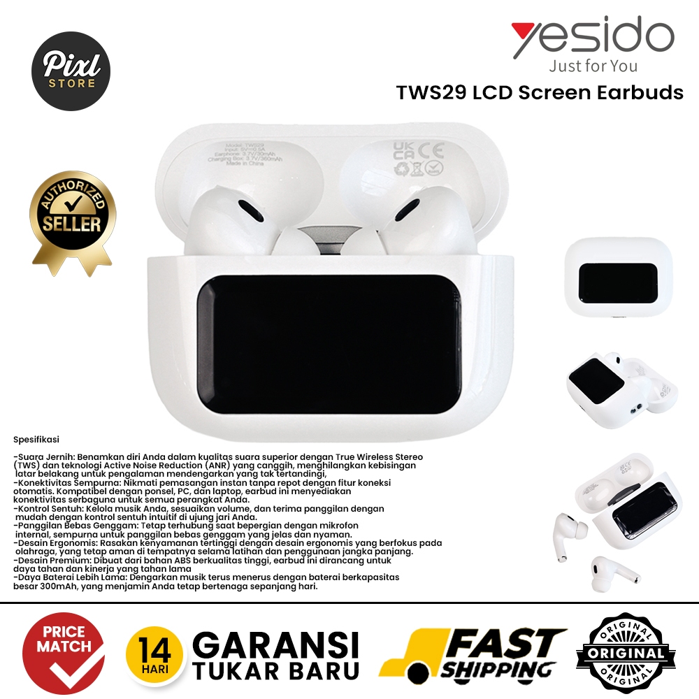 Yesido TWS29 LCD Screen Earbuds