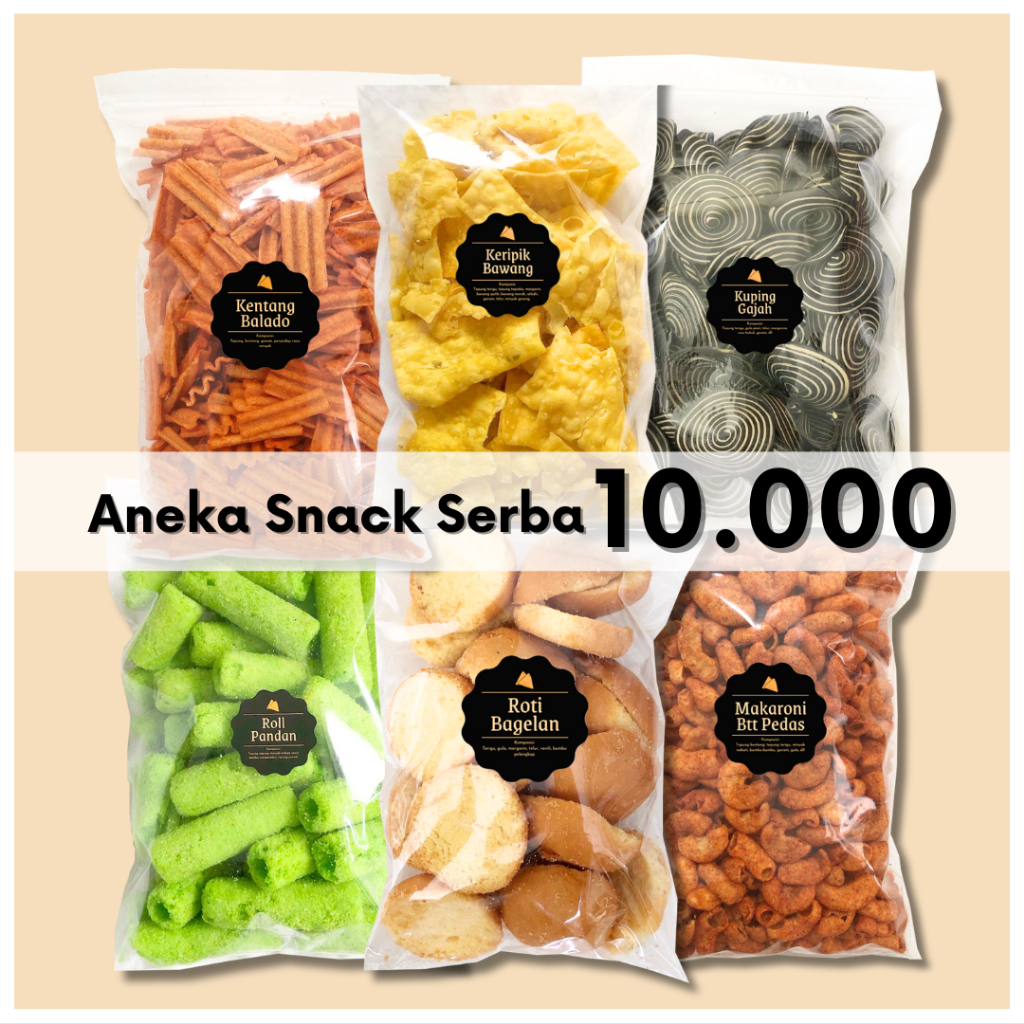 

[TOKOSNACK.99] Aneka Snack Serba 10.000 / Cemilan Camilan Asin Gurih Pedas / Jajanan Grosiran Kiloan
