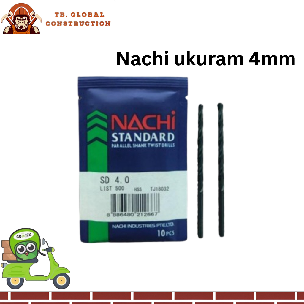 NACHI 4 MM MATA BOR BESI HSS / Mata Bor Besi 4 MM NACHI