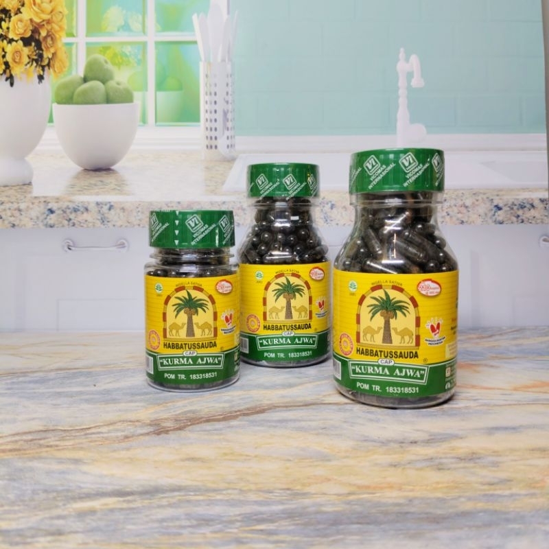 

CAP KURMA AJWA - Habbatussauda Cap Kurma Ajwa Serbuk Jintan Hitam