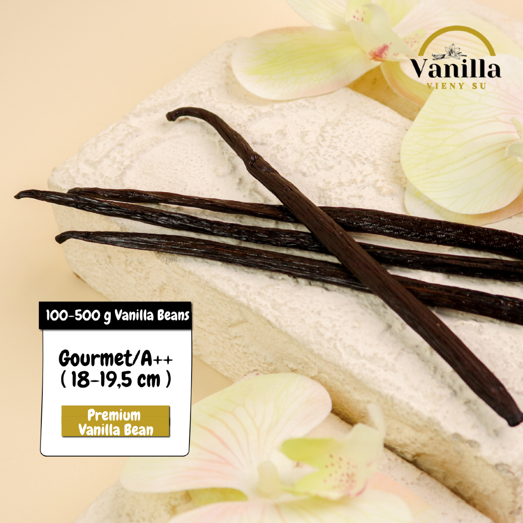 

Vanilla Bean Gourmet, Kualitas Ekspor, Grade A++, 500 gram