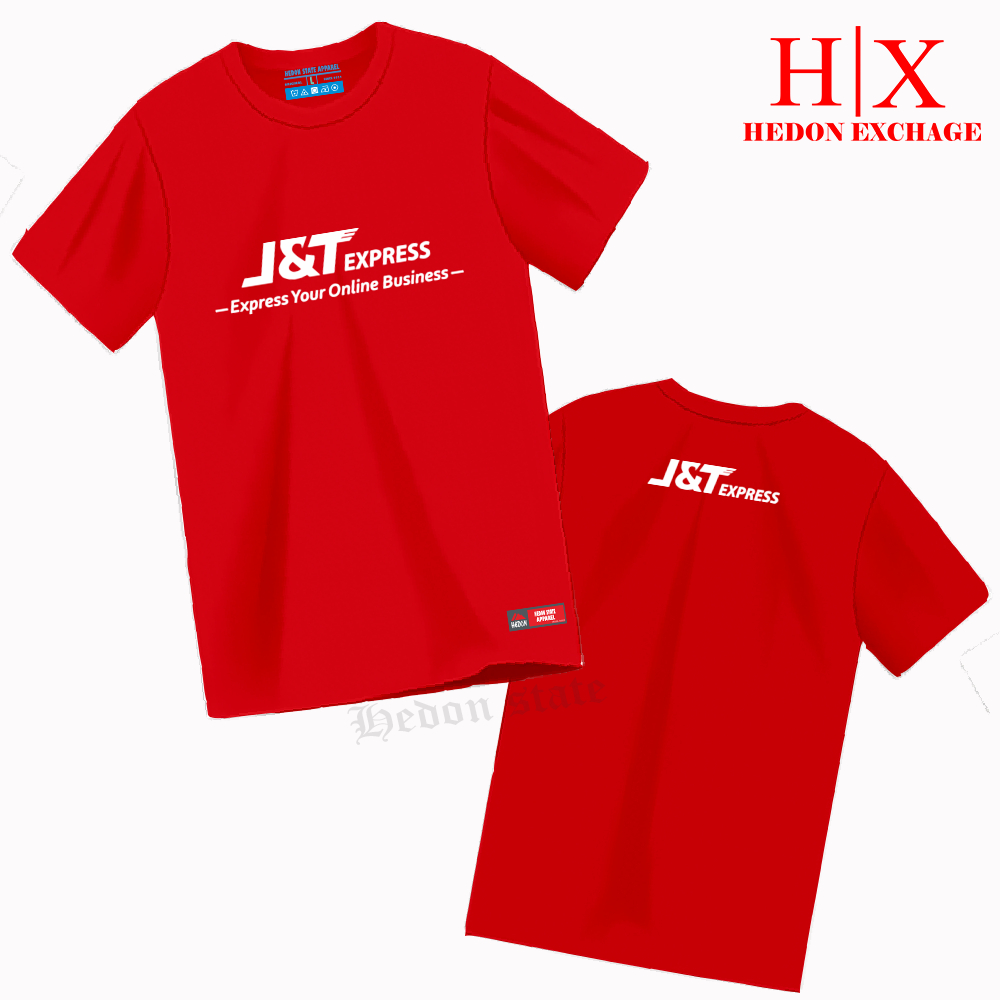 HEDON STATE Baju Pendek JNT-Express Kaos Seragam Pria Wanita