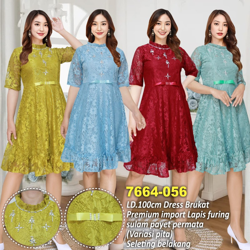 COD DRESS PESTA BAJU NATAL 7664